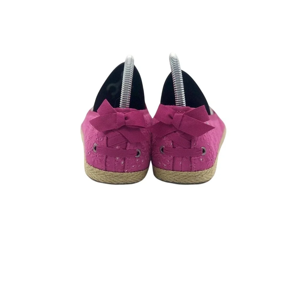 UGG‎ Australia Pink Eyelet Espadrille Flats Bow Back 1004022K Womens 6